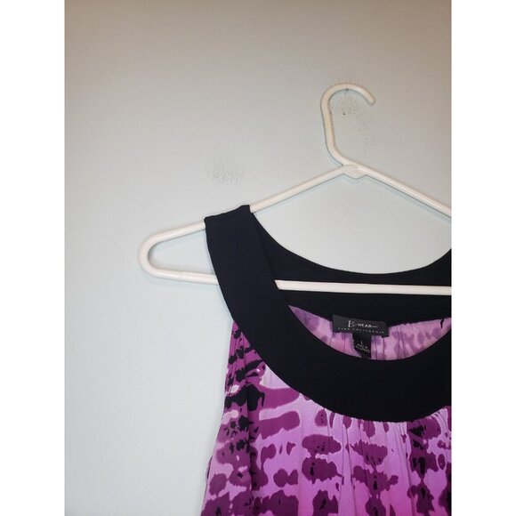 Byer B Wear Too! Womens L Mini Dress Purple Pink Ombre Stripe Sleeveless Buckle - Picture 4 of 6